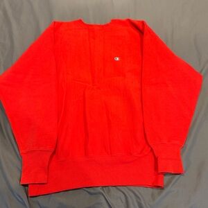 Vintage Champion Sweatshirt Mens XL Reverse Weave Red Made In USA Crew Neck